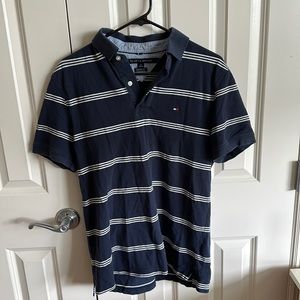 Tommy Hilfiger Men’s Navy Blue Striped Polo